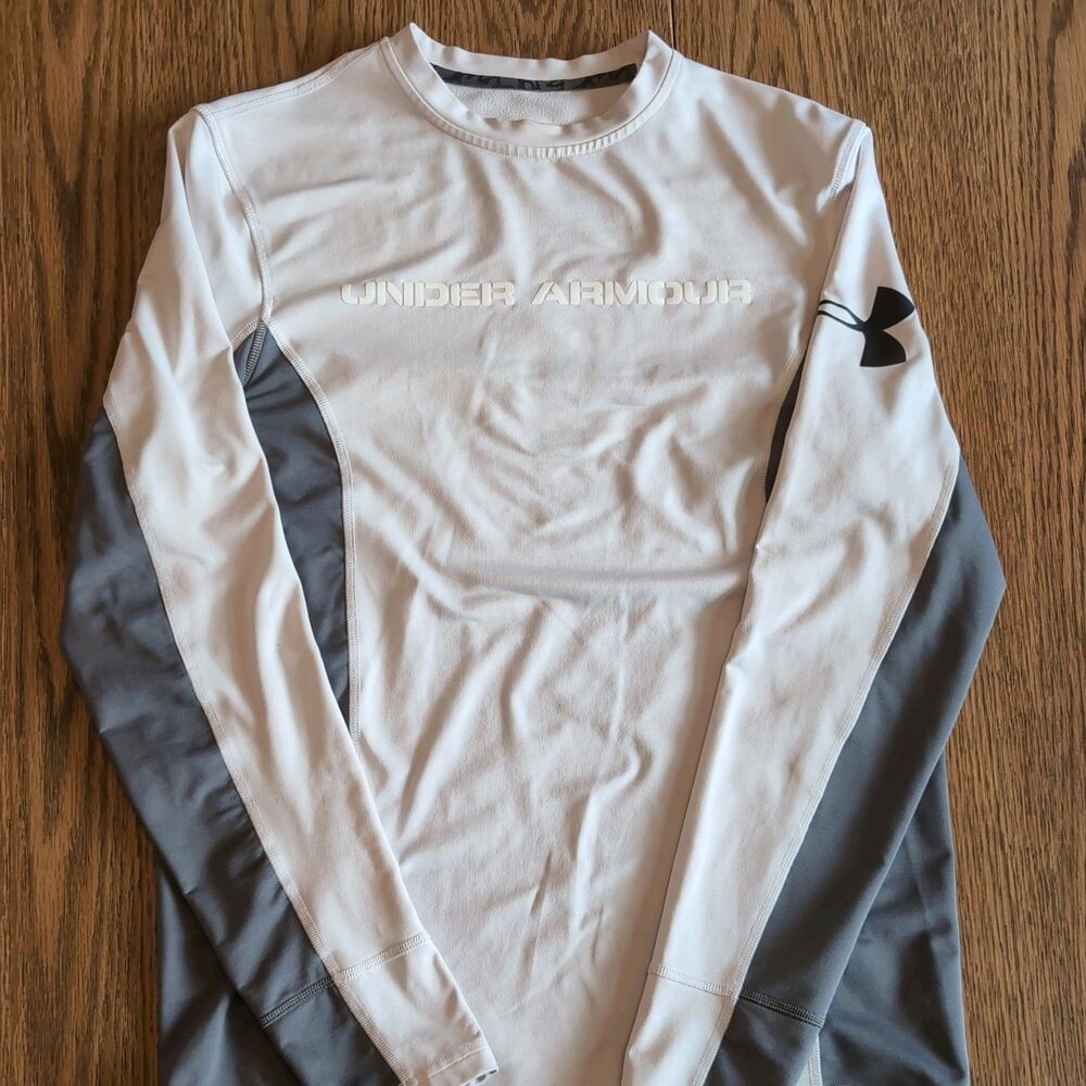 Under Armour Long Sleeve Mens Large White ColdGear